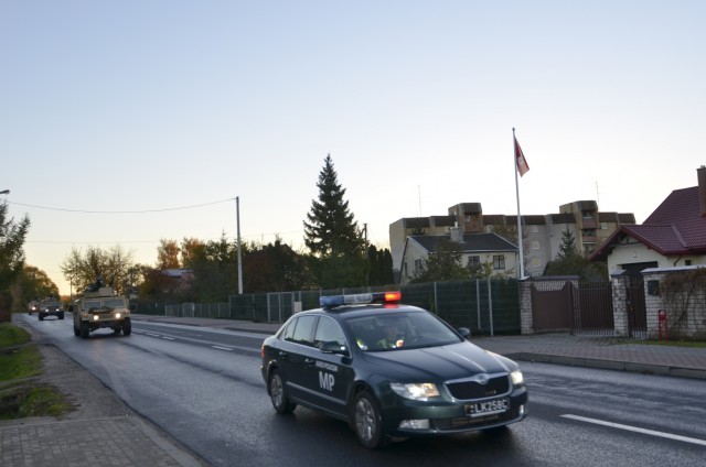 Lithuania-based Sky Soldiers convoy home