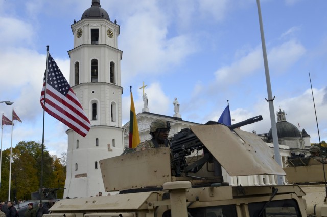 Lithuania-based Sky Soldiers convoy home