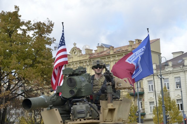 Lithuania-based Sky Soldiers convoy home