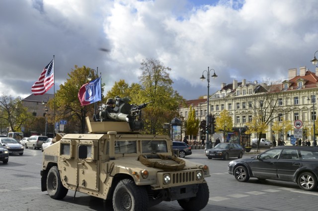 Lithuania-based Sky Soldiers convoy home