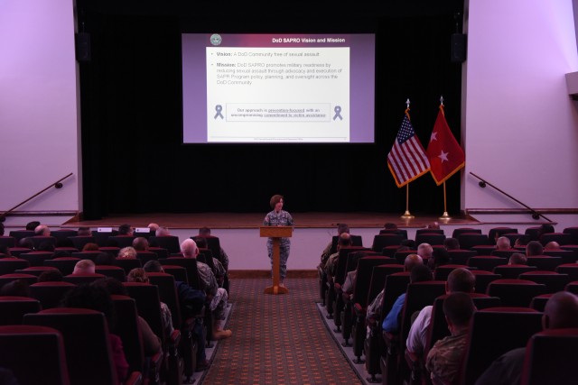 Director, DoD SAPRO discussion at Fort Eustis (two)
