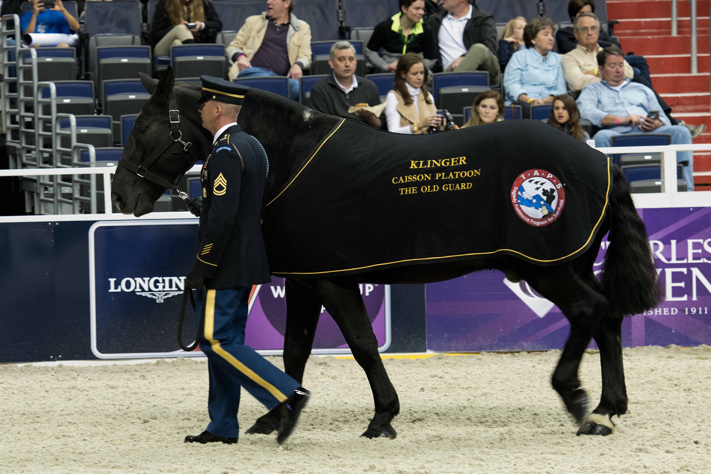Washington horse show names award after Old Guard Caisson horse Klinger
