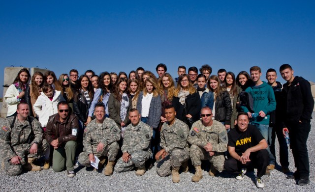 Speaking the Same Language: English students in Kosovo visit Bondsteel for a day
