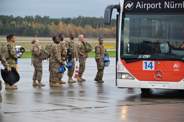 Regionally Allocated Forces from 1st CAV arrive in Germany