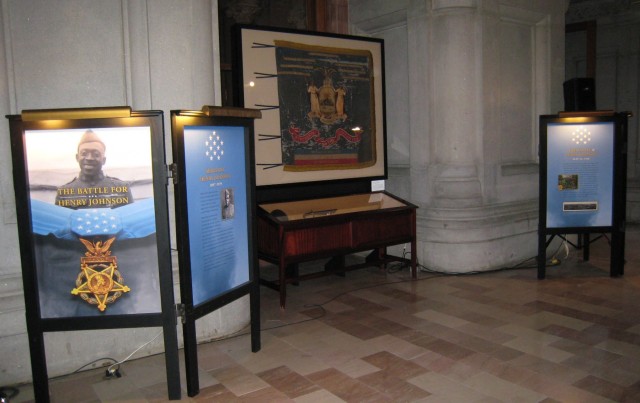 Henry Johnson Medal of Honor displayed in State Capitol