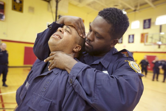 Joint base law enforcement undergo tough training to maintain readiness