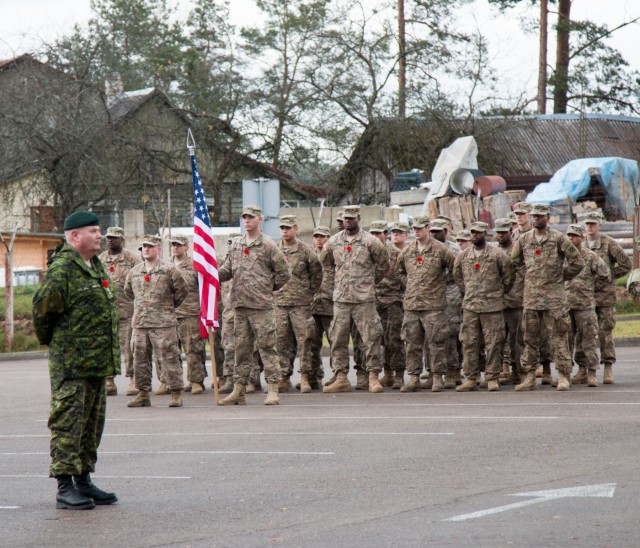 NATO forces come together for Remembrance Day