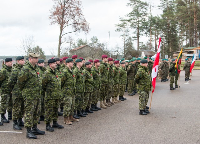 NATO forces come together for Remembrance Day