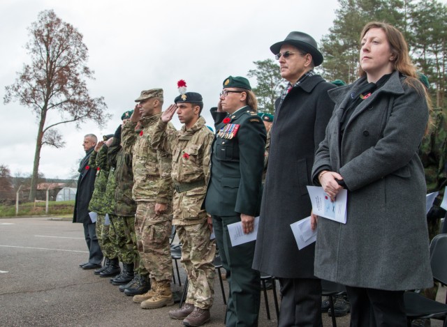 NATO forces come together for Remembrance Day