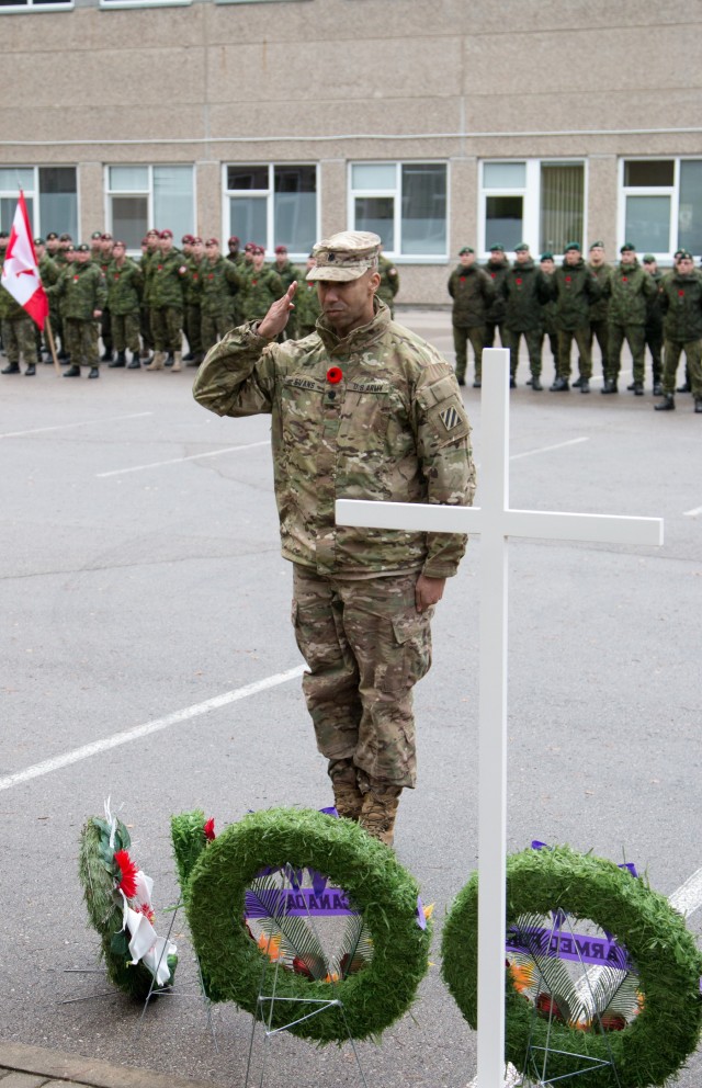 NATO forces come together for Remembrance Day