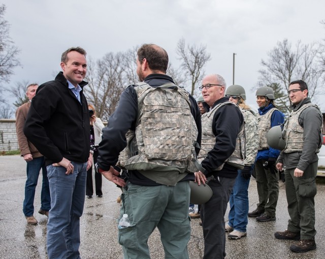 Acting Secretary of the Army Eric Fanning visits Camp Atterbury and Muscatatuck