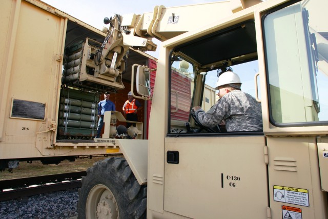 Ammo supply instructors learn about railcar loading at Fort McCoy