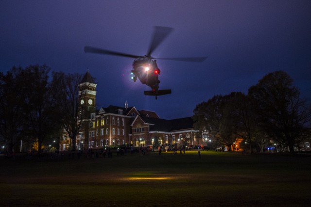UH-60 Black Hawk at night