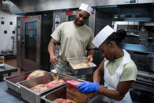 7th Group Culinary Specialists Prepare Thanksgiving Meal