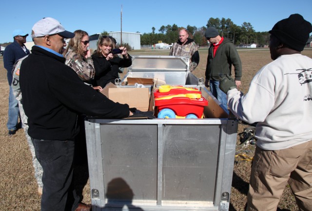 Aerial Delivery, Field Services Department helps Santa for Blackstone toy delivery