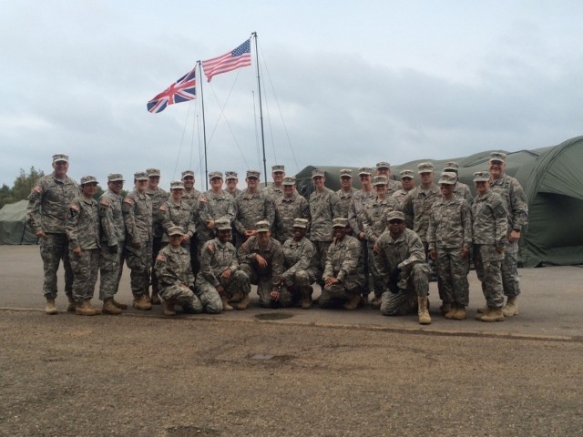 212th Combat Support Hospital joins the United Kingdom's 33 Field Hospital in exercise to operate in a CBRN environment.