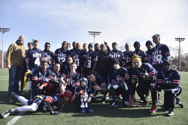 The Army dominates the Navy at the 2015 flag football match