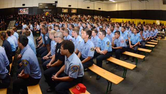 Fire explorers of the Inland Empire Fire Explorer Association graduate from 2015 IEFEA Academy