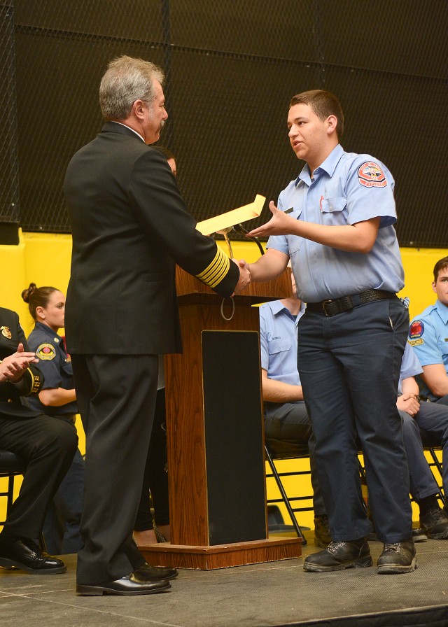 Fire Explorer Capt. Efren Cuevas, 17, graduates from Inland Empire Fire Explorer Academy