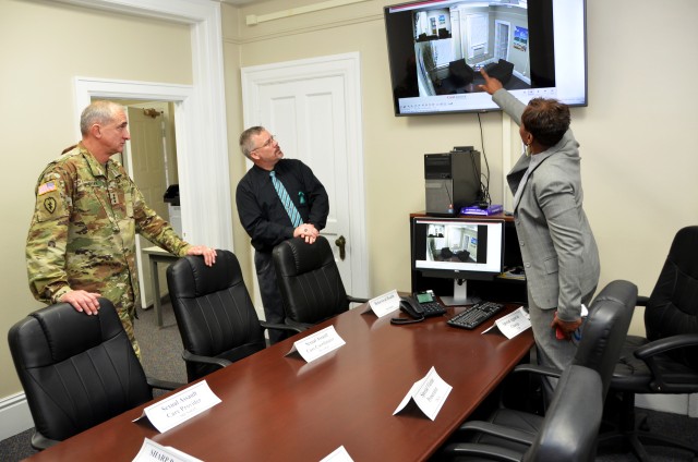 Lt. Gen. Robert Brown receives a tour SHARP Resource Center 