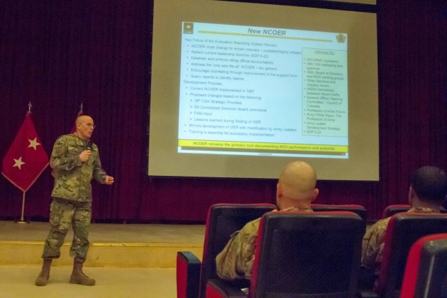 Army Adjutant General emphasizes new NCOER