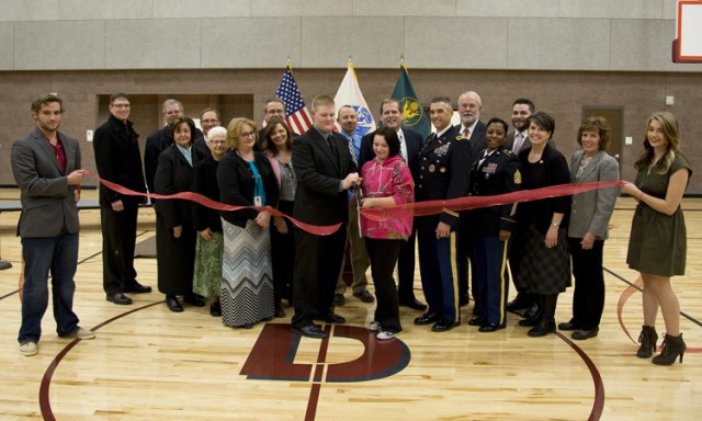 Ribbon-cutting ceremony at new Dugway School 
