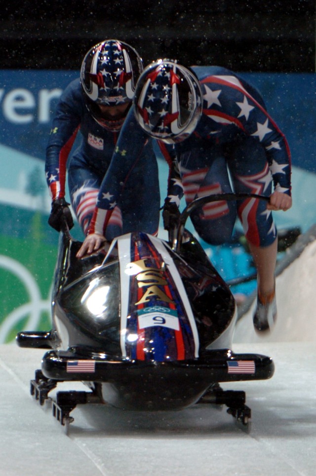 Sgt. Shauna Rohbock bobsleds in 2010 Olympics