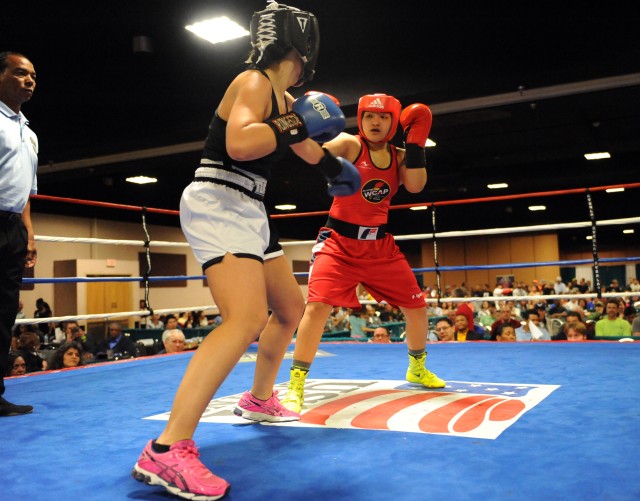 Golden Gloves champion WCAP boxer Spc. Rianna Rios
