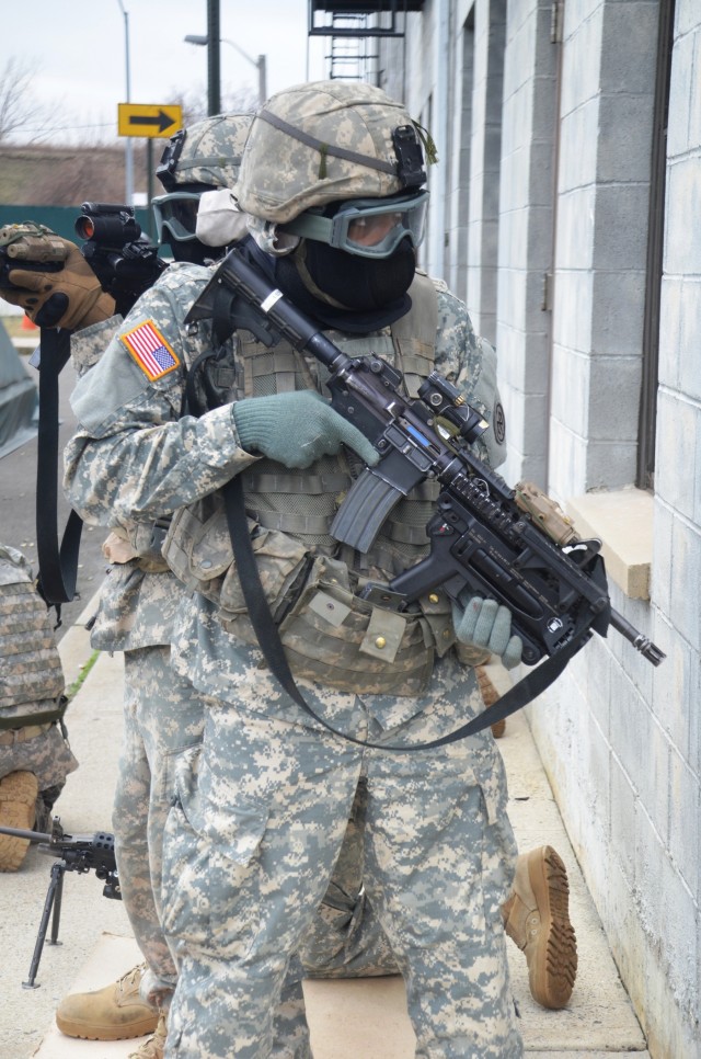 New York National Guard Soldiers develop urban combat skills at police training site
