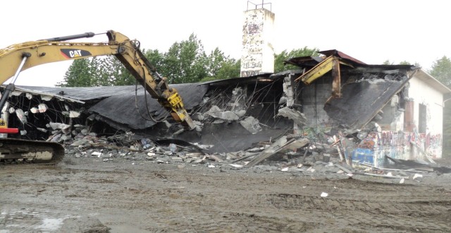 Wildwood Air Force Station Building 100 demolition