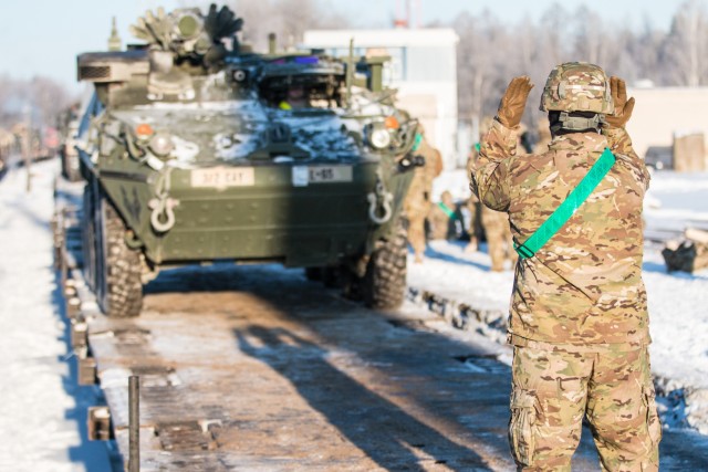 3rd Squadron, 2nd Cavalry Regiment equipment arrives in Lithuania