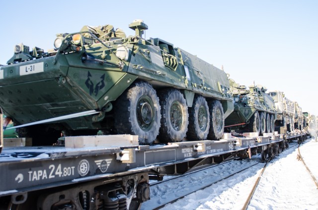 3rd Squadron, 2nd Cavalry Regiment equipment arrives in Lithuania