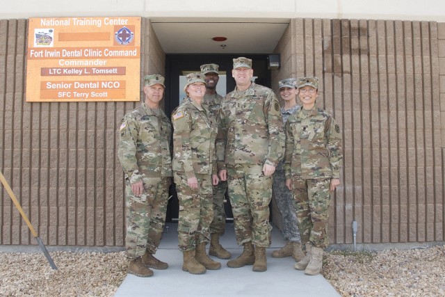 Maj. Gen. Tempel visits Ft. Irwin to talk to WACH, NTC Soldiers and families