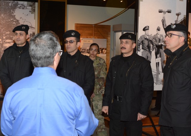 Museum curator at Fort Jackson gives history lesson to Erbil police
