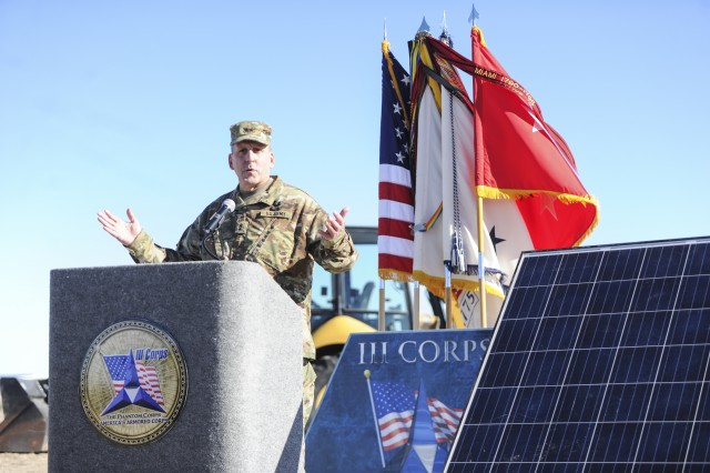 Ground breaks at Fort Hood for largest renewable energy project in Army