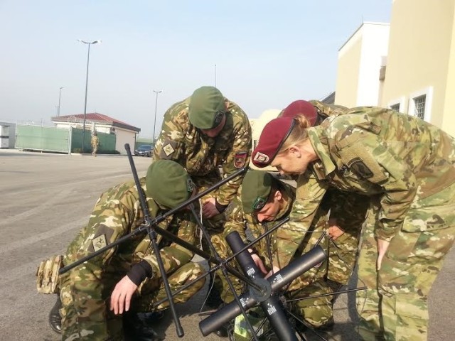 Sky Soldiers, Slovenians Conduct Tactical Communications Training