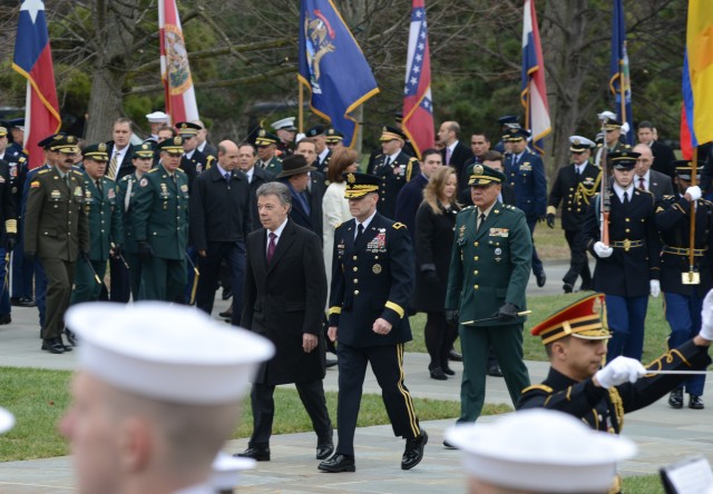 Colombian President honors America's fallen