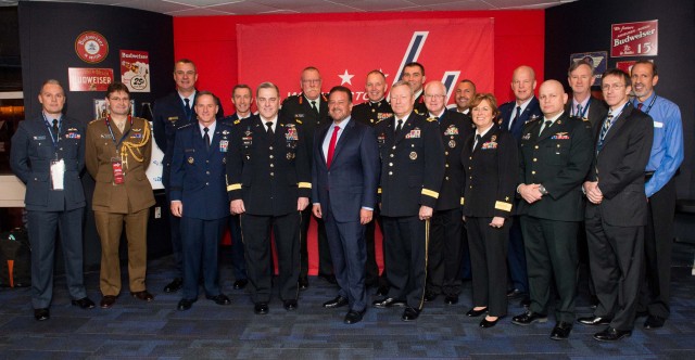 Caps, service members both win at military appreciation night