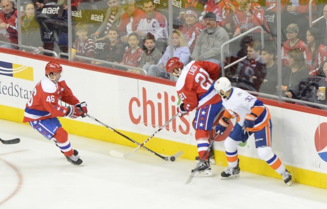 Caps, service members both win at military appreciation night