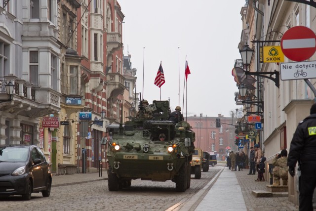 Soldiers spend day in Poland during Exercise Freedom Shock