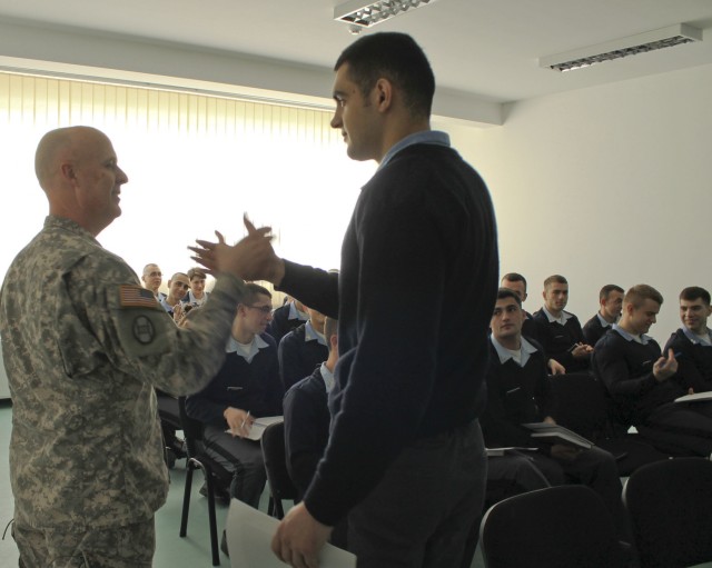 MNBG-E command team talks leadership with KSF cadets