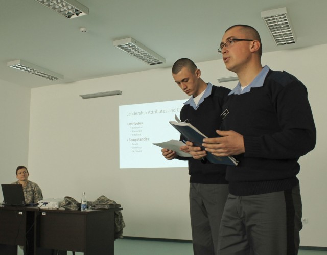 MNBG-E command team talks leadership with KSF cadets