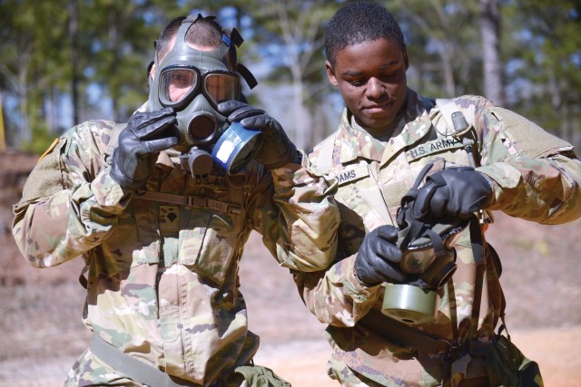 Soldiers experience chemical training