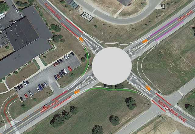 Construction of first roundabout affects normal traffic patterns