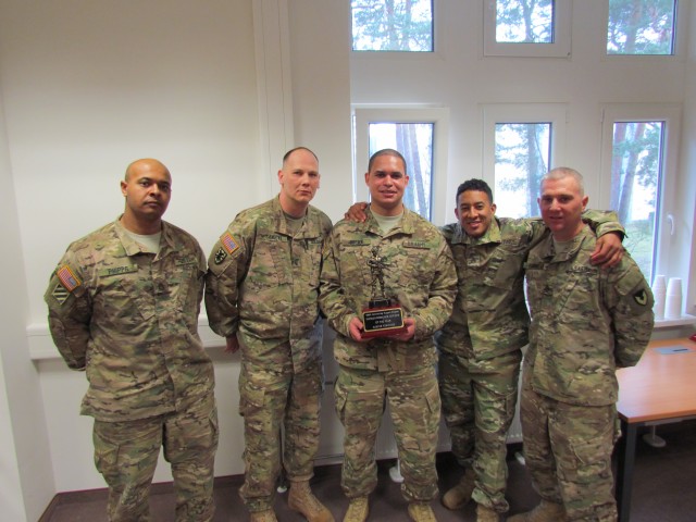 Competitors from the 409th CSB NCO of the year competition.