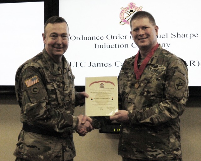 U.S. Army Reserve Soldier inducted into Ordnance Order of Samuel Sharpe