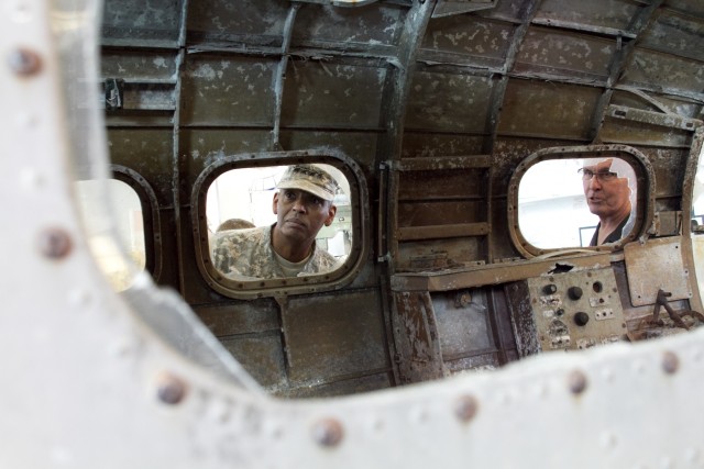 Gen. Brooks pays his respects to the Swamp Ghost