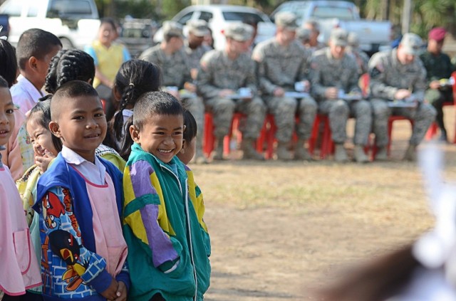 1-2 SBCT Ghost Soldiers support Lop Buri School Children