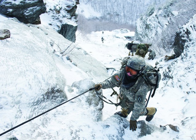 10th Mountain Division Soldiers conquer Basic Mountain Course