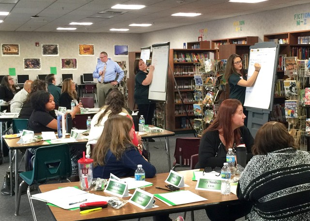 Strategy meeting at Tiefort View Intermediate School